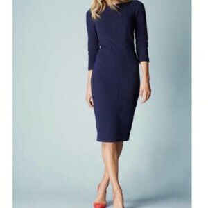 Boden Aurelia Ottoman dress in Navy, size 6